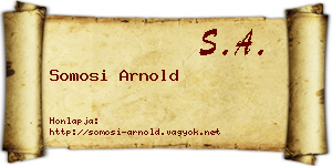 Somosi Arnold névjegykártya