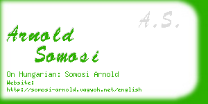 arnold somosi business card